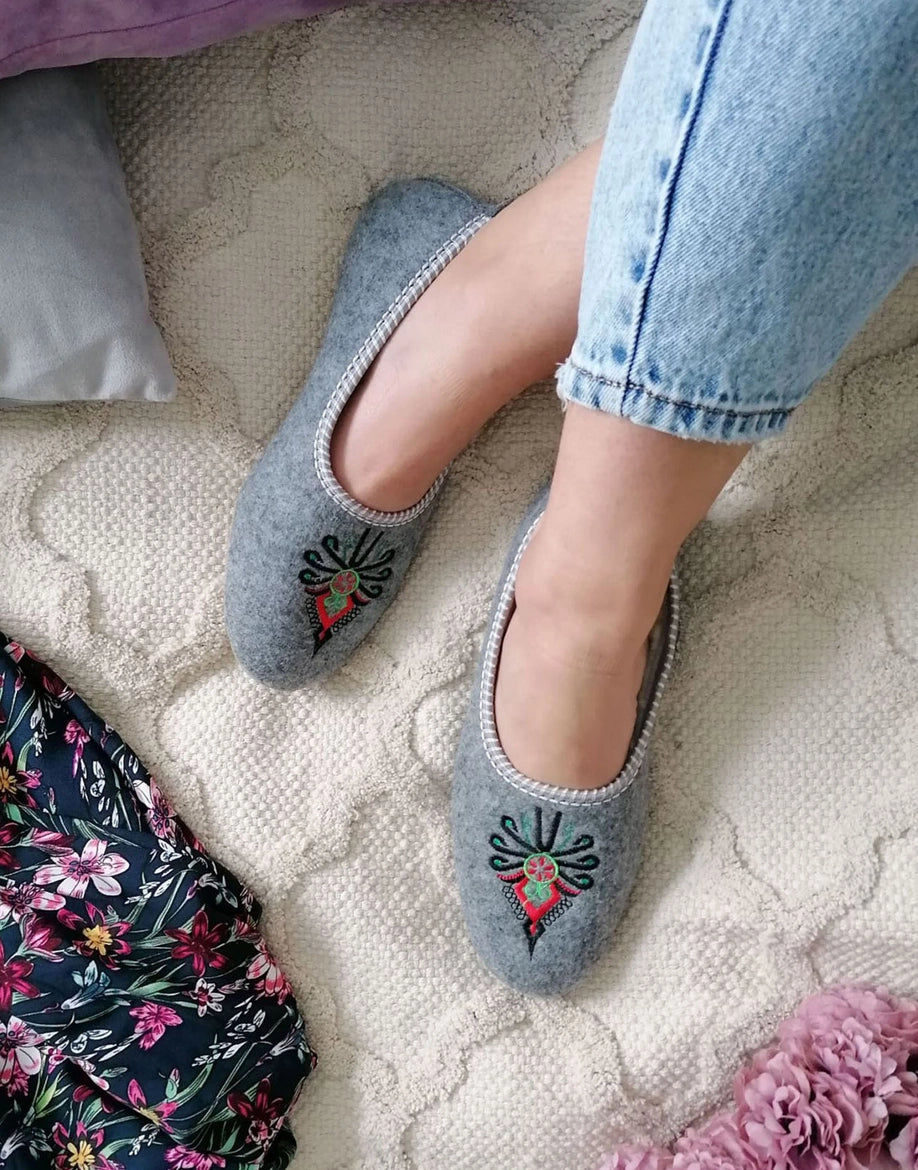 Embroidered Handmade Ballerina Slippers