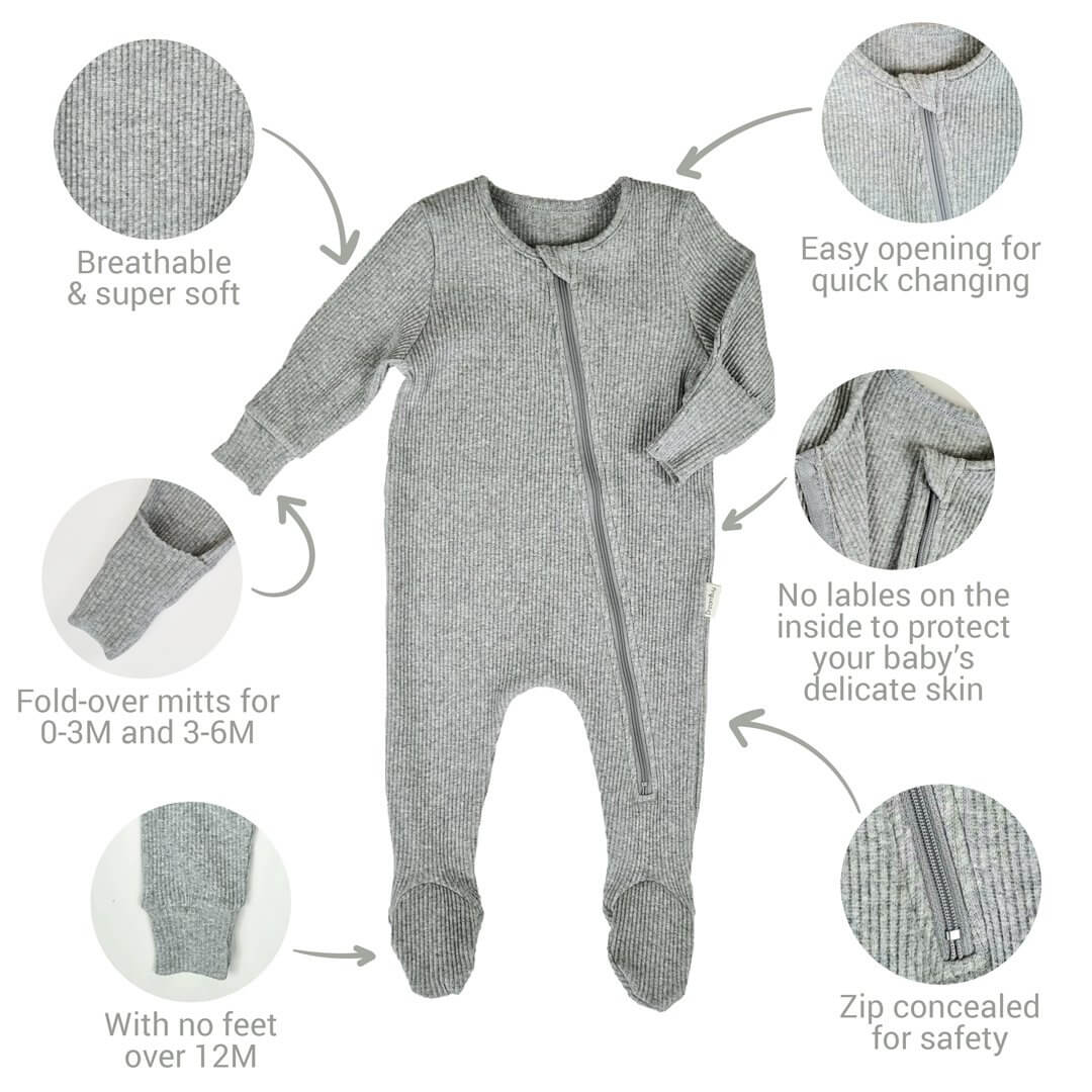 Personalized Ribbed Baby Onesie