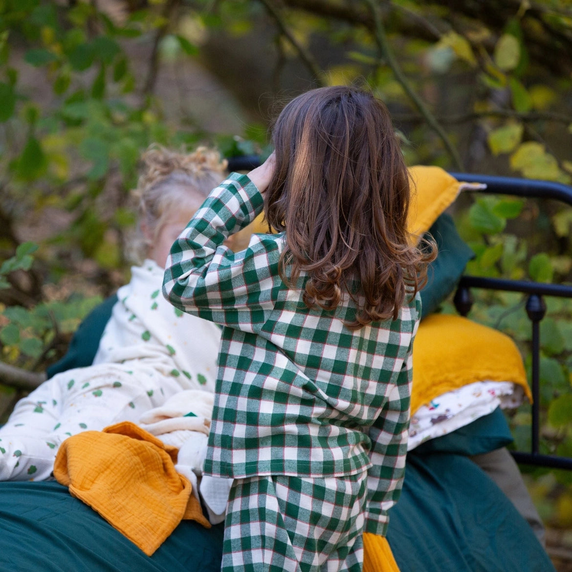 Kids Classic Check Organic Pyjamas - Little Green Radicals