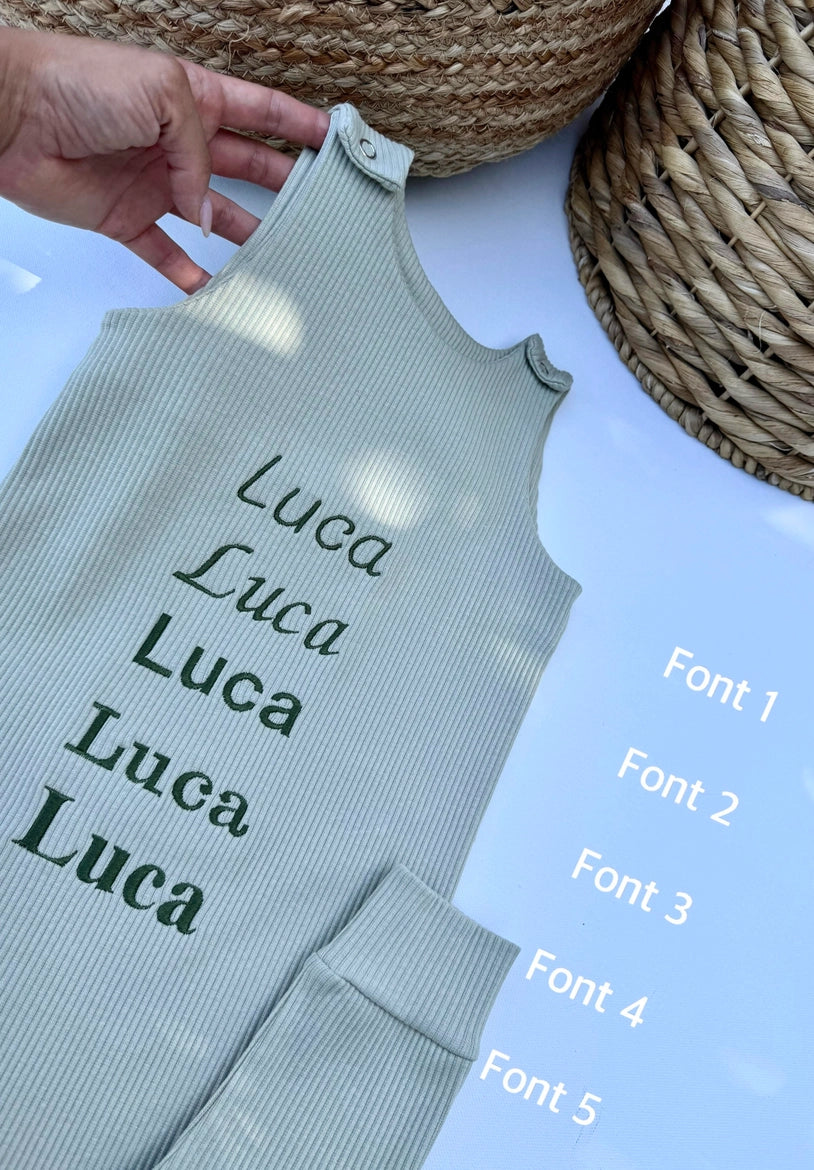 Personalized Ribbed Baby Onesie