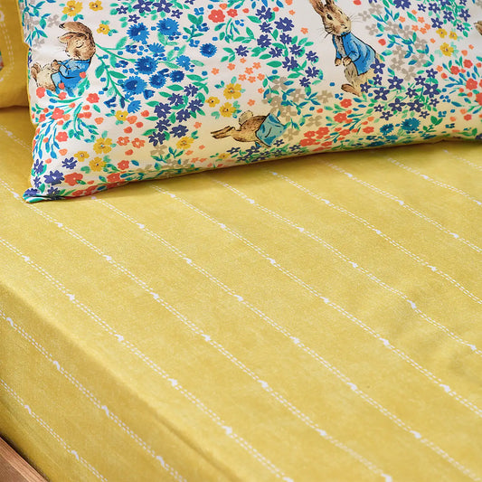 Peter Rabbit™ Florelli Yellow Fitted Sheet