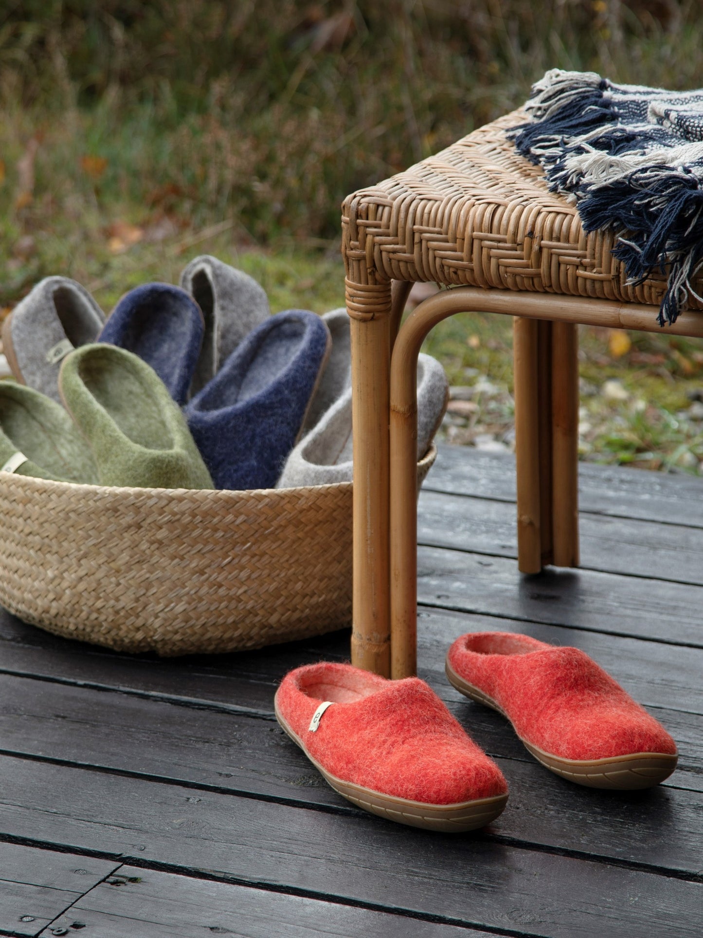 Wool Slippers with Rubber Sole- egos Copenhagen