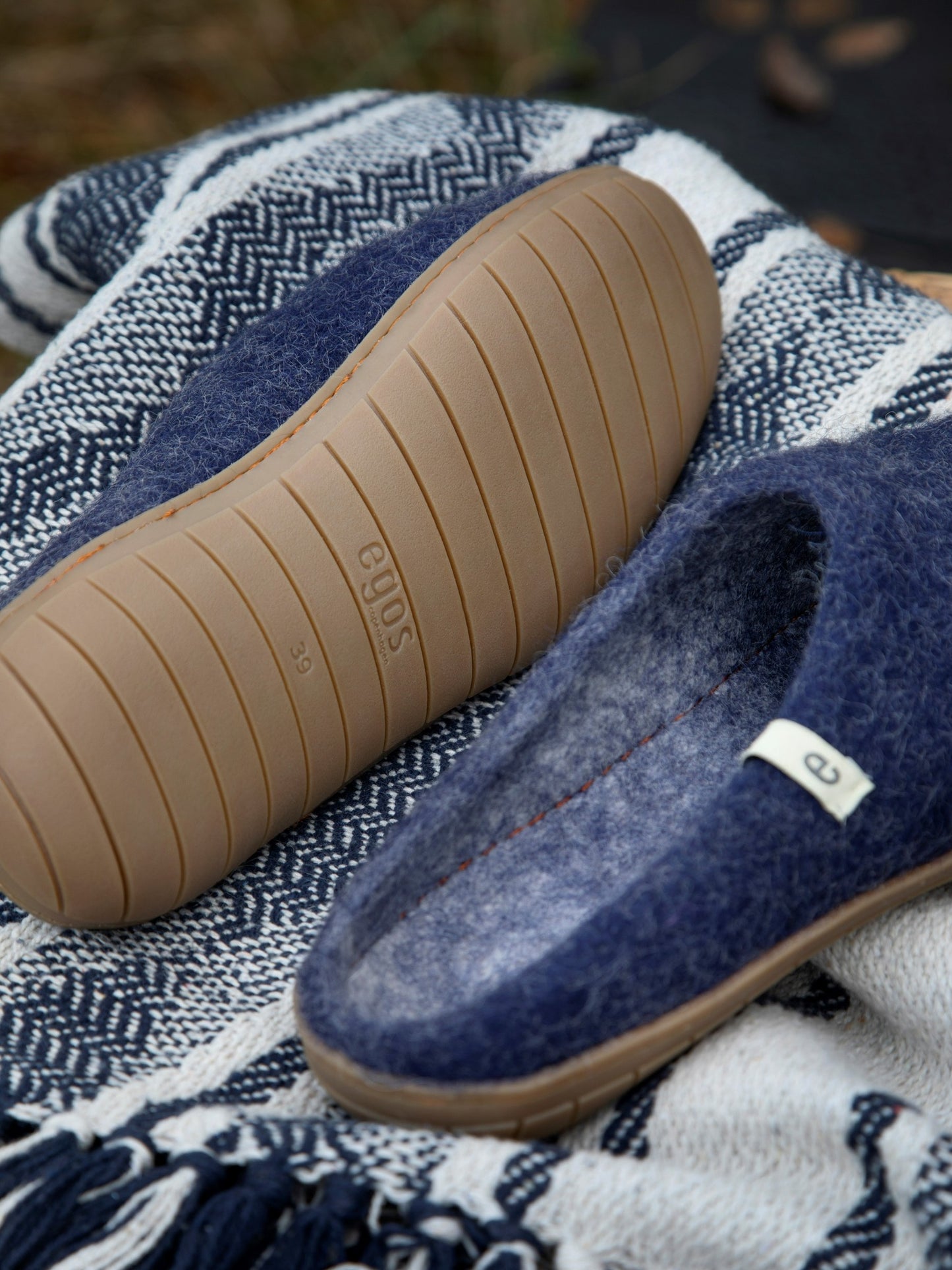 Wool Slippers with Rubber Sole- egos Copenhagen