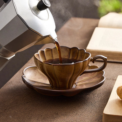 Japanese Flower Mug & Saucer - Gohobi