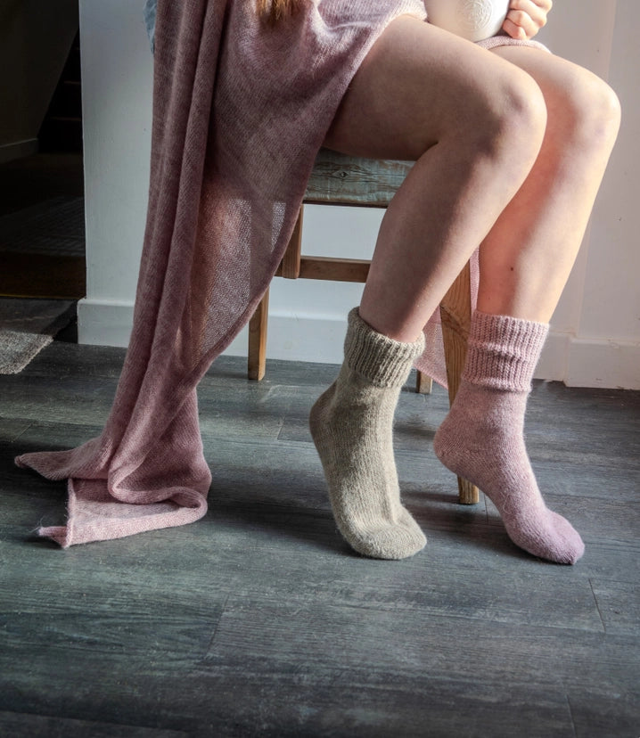 Ladies Silky Bed Socks - 100% Alpaca