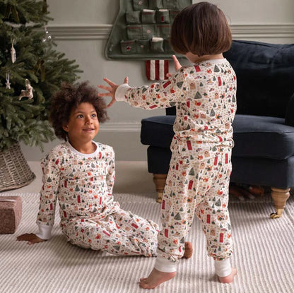 Kids Festive Forest Jersey Pyjamas- Avery Row