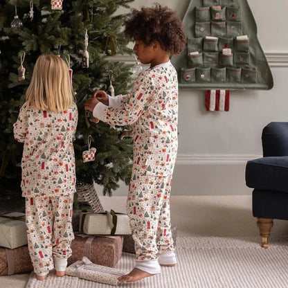 Kids Festive Forest Jersey Pyjamas- Avery Row