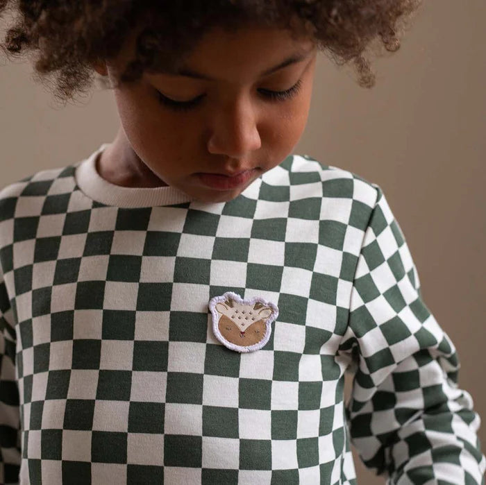 Kids Checkerboard Jersey Pyjamas - Avery Row