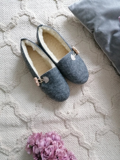 Buttoned Handmade Ballerina Slippers