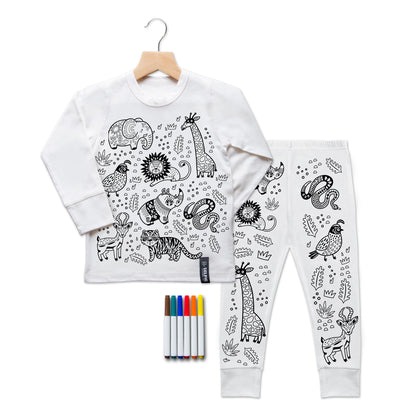 Kids Jungle Colour in Pyjamas