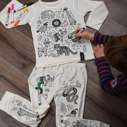 Kids Jungle Colour in Pyjamas