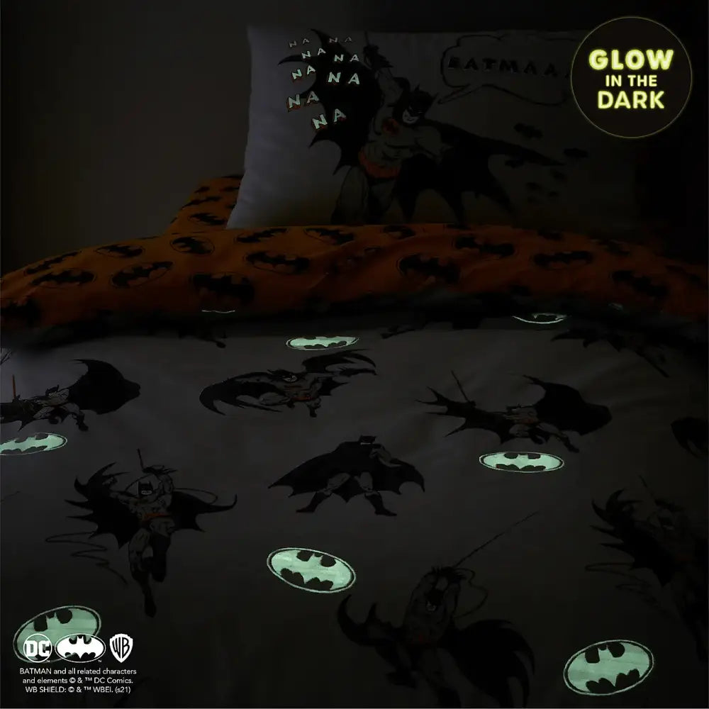 Batman Glow In The Dark Zip Bedding - Custom