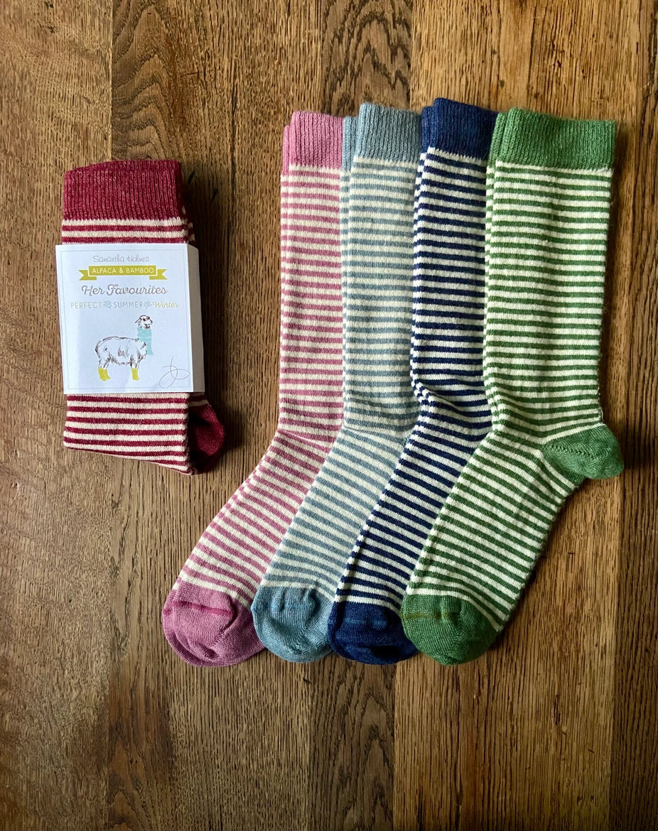 Alpaca Stripey Socks