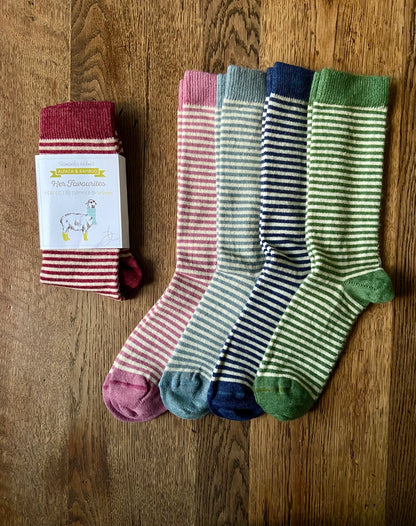 Alpaca Stripey Socks