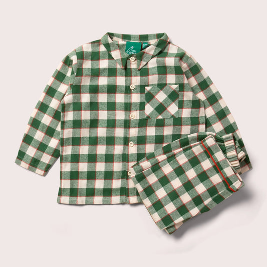 Kids Classic Check Organic Pyjamas - Little Green Radicals