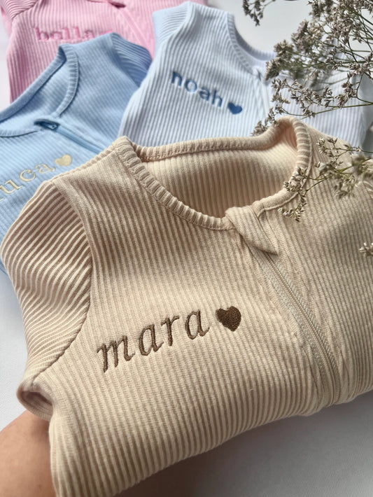 Personalized Ribbed Baby Onesie