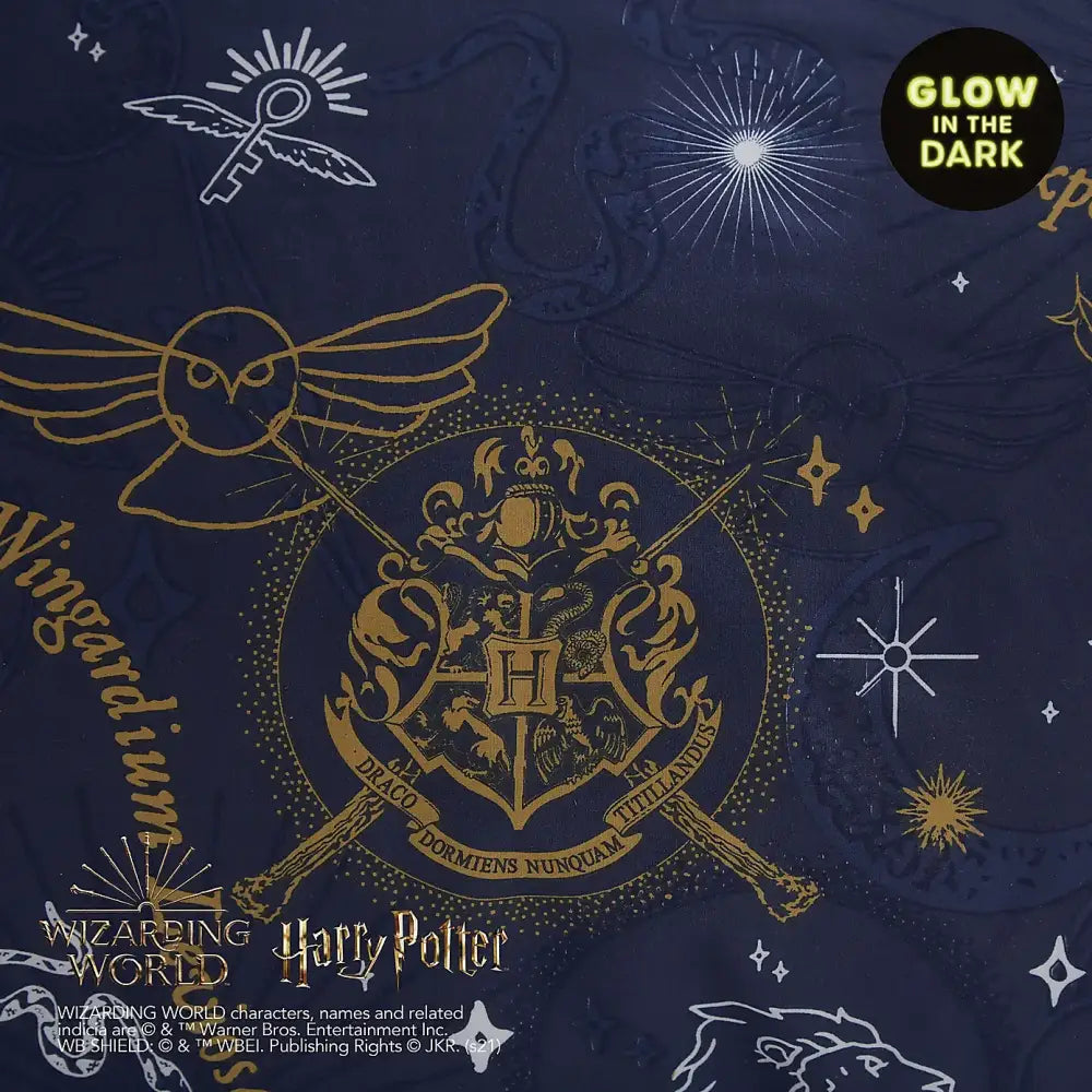 Harry Potter Hogwarts Glow In The Dark Zip Bedding - Custom