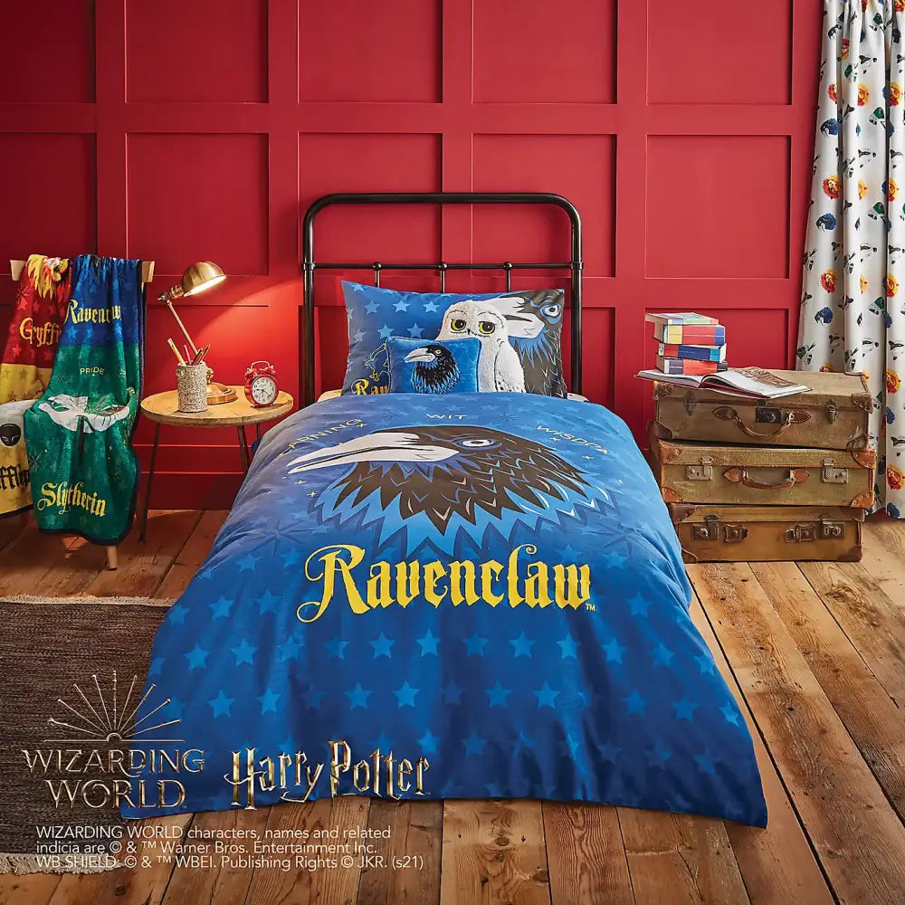 Harry Potter Hogwarts Houses Zip Bedding Ravenclaw / Standard Woven Cotton Uk Toddler - Custom