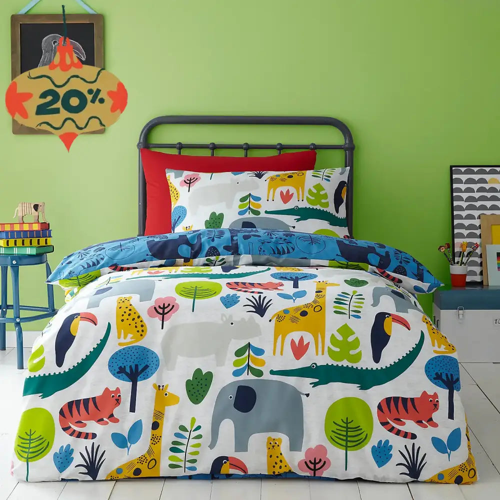 Jungle Animals Zip Bedding - Custom