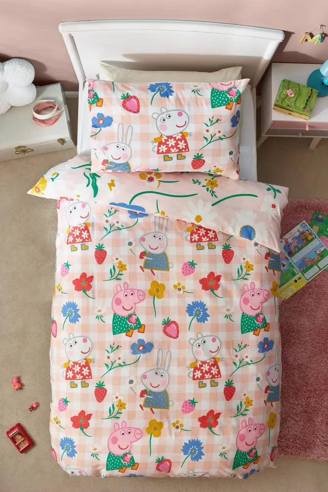 Pink Peppa Pig Zip Bedding - Custom