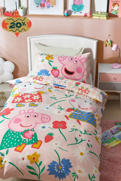 Pink Peppa Pig Zip Bedding - Custom