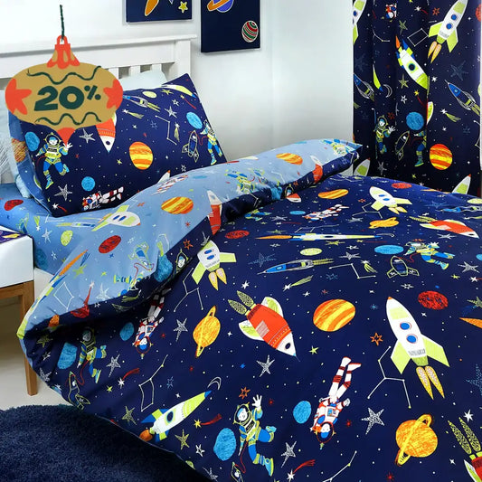 Rocket Man Glow In The Dark Zip Bedding - Custom