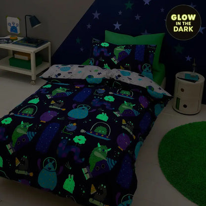 Space Alien Glow In The Dark Zip Bedding - Custom