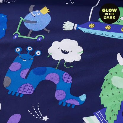 Space Alien Glow In The Dark Zip Bedding - Custom