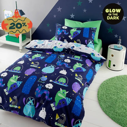 Space Alien Glow In The Dark Zip Bedding - Custom