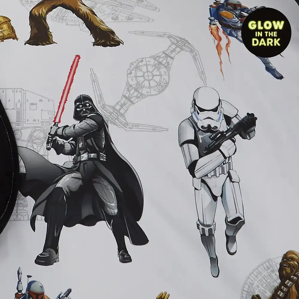 Star Wars Glow In The Dark Zip Bedding - Custom